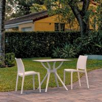 Maya Dining Set with 2 Chairs White ISP7003S-WHI